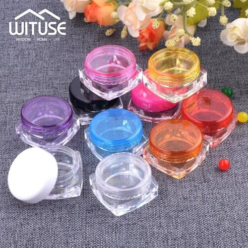 10Pcs Plastic Portable Empty Cosmetic Eyeshadow Makeup Travel Container Cream Lotion storage jars Refillable Bottle Box Jar Pot