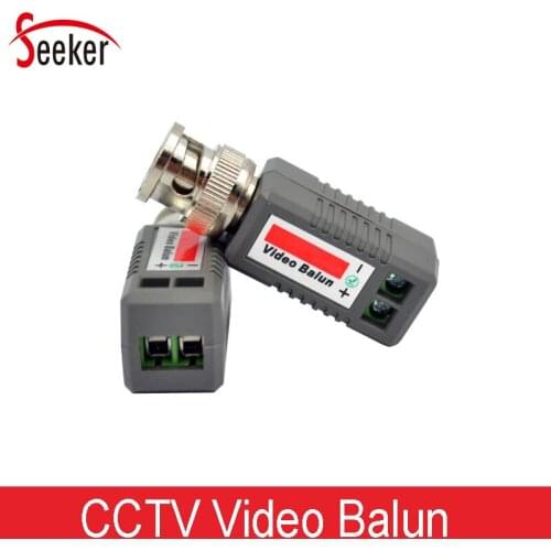 100pcs/50pairs Security Parts passive Transceivers UTP CCTV Video Balun Coaxial Cat5 Upto 2000ft 600M for AHD TVI CVI cameras