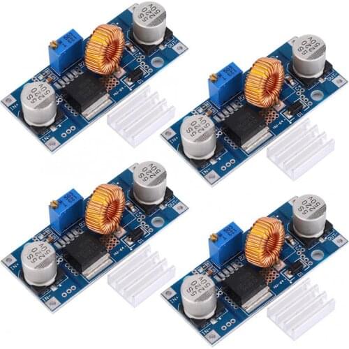 4Pcs Step Down Power Supply Voltage Regulator Module DC-DC Adjustable Converter 5A 4~38V Power Supply