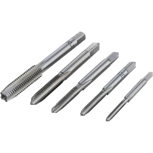5pcs Hss Machine Screw Thread Metric Plug Tap Screw Tap 3mm 4mm 5mm 6mm 8mm M3-M8 Set Screw Thread Tap Drill M3 M4 M5 M6 M8