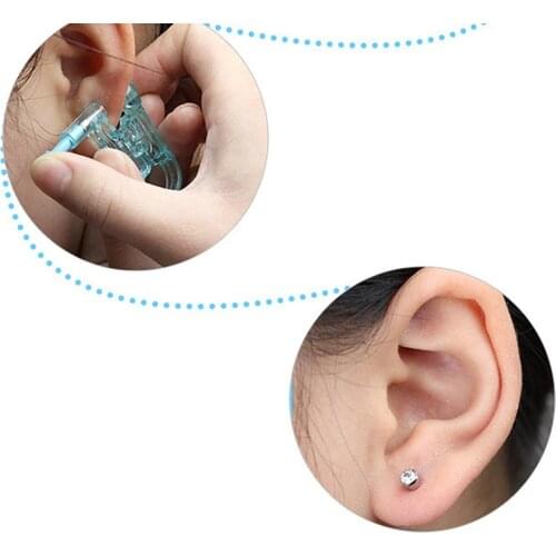 6PCS Healthy Safety Asepsis Disposable Unit Ear Studs Piercing Gun Piercer Tool Machine Kit Stud Earring Body Jewelry Accessory