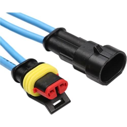 96/180pcs 2Pin HID Waterproof Connectors Car Electrical Electri Wire Connector Plug Truck Harness 300V 12A