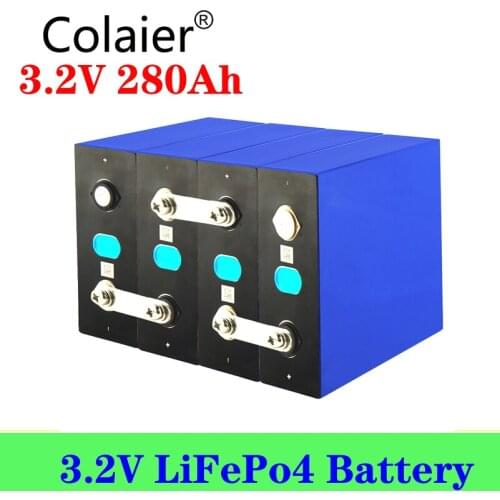 Colaier 3.2V 280Ah lifepo4 battery DIY 12V 24V 36V 48V rechargeable battery pack for electric scooter RV solar storage syste