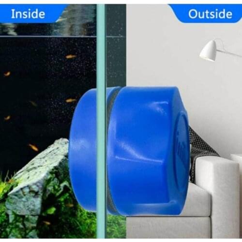 Tank Magnetic Aquarium Fish Clean Brush Glass Floating Algae Scraper Curve Glass Cleaner Scrubber Tool Window Cleaning Magnet