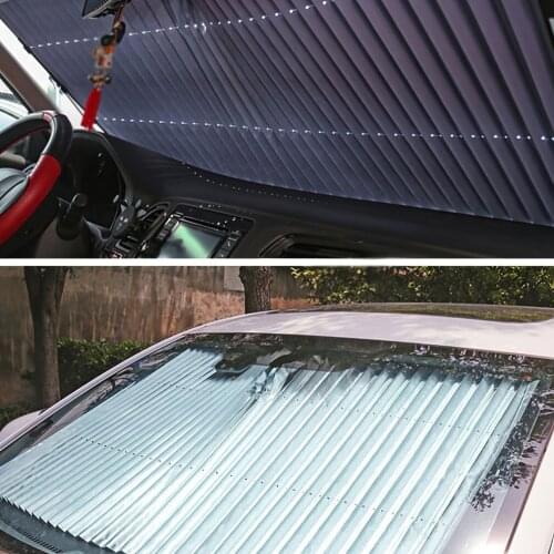 Auto Retractable Sunshade, Automatic Folding Sun Wheel, Sunscreen, Heat-insulating Sunshade, Car Glass Sunshade Front Panel
