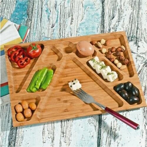 Bamboo Breakfast 6 Compartments 34cm x 23cm K120 2 pcs sent