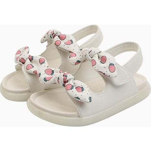 CMSOLO Summer Kids Fruit Sandals Baby Girls Shoes New Fashtion Classic Color Strawberry Children Sandal Flat With