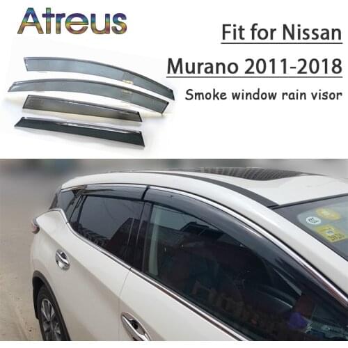 Atreus 1set ABS For 2018-2011 Nissan Murano Accessories Car Vent Sun Deflectors Guard Smoke Window Rain Visor