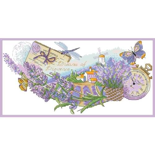Hometown in The Dreams Cross Stitch Kits Printed Fabric 11CT 14CT Needlework Sets DIY Craft Embroidery Paintings Home Decoration