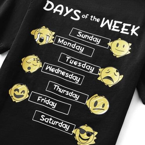 2021 New Summer Casual Harajuku Mens Short SLeeve T-shirt Tops Hip hop Cartoon Print Cotton Oversized Men Clothing Tee