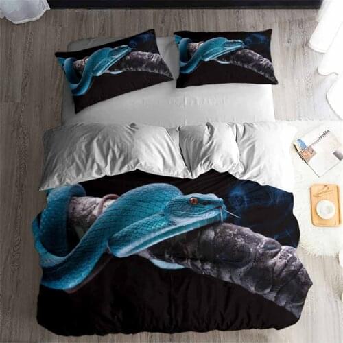 HELENGILI 3D Bedding Set animals series Snake Print Duvet cover set bedclothes with pillowcase bed set home Textiles