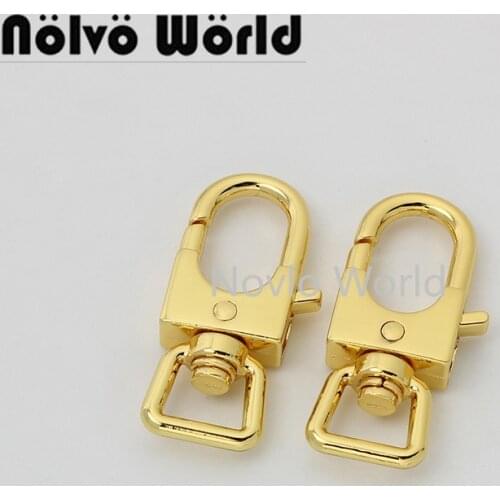 10-50pcs deep gold 40*9mm 3/8'' new arrive small snap hook for girls handbag swivel clasp keychain decoration accessories