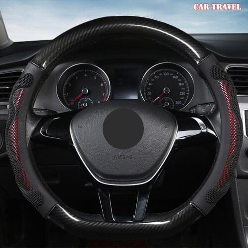 CAR TRAVEL Microfiber Leather Car Steering Wheel Cover For GMC Sierra Yukon Terrain Acadia Savana Envoy Canyon 1500