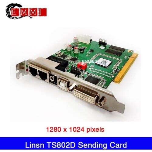Linsn TS802D Sending Card RGB Synchronous Video Display Controller for Single-Dual Color or Full Color LED Video Wall Screen