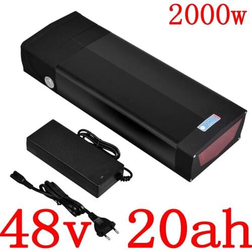 48V 1000W 2000W lithium ion battery pack 48V 20AH electric bike battery use samsung/panasonic/LG cell with 2A charger free duty
