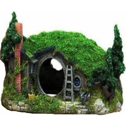 New Creative Landscaping Castle Resin Fish Tank Decorations Tree House Ornaments