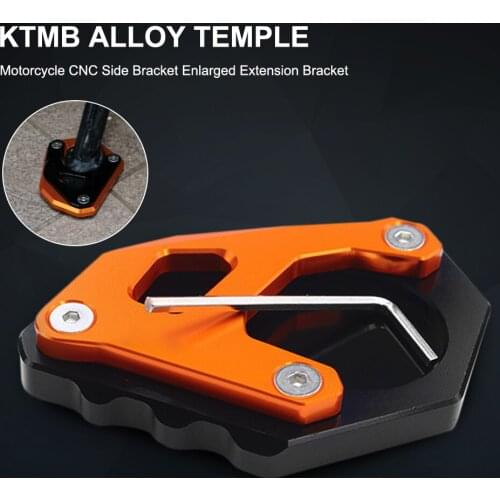 Motorcycle Kickstand Pad Heavy-Duty Aluminum Alloy Side Stand Extension Enlarger Pad for KTM 1290 1050 1190 ADV Accessories