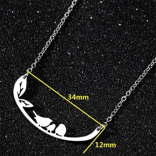 Europe And The United States Stainless Steel Pendant Lady Temperament Joker Three Little Birds Collarbone Chain