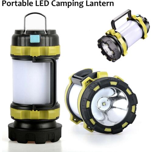 Portable LED Camping Lantern USB Rechargeable Camp Lamp Dimmable Outdoor Tent Light Waterproof Searchlight Emergency Torch