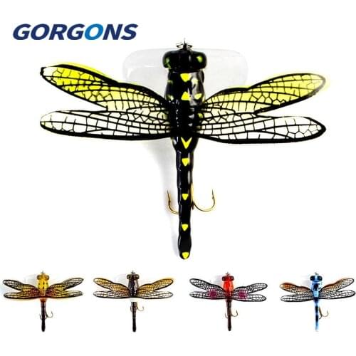 Topwater Fishing Lure floating lure 75mm 6g Dragonfly Artificial Bait Wobblers Dry Flies Insect Fly Fishing Lure Trout Popper