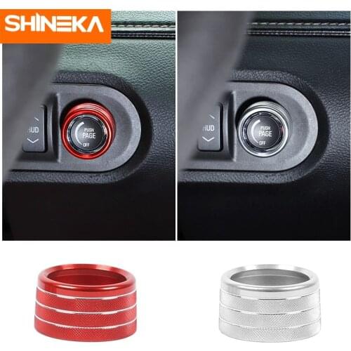 SHINEKA Aluminium Alloy Car Head Up Display Switch Knob Decoration Ring Cover For Chevrolet Camaro 2010-2015Interior Accessories