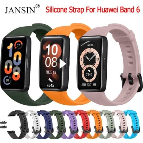 Soft Silicone Sport Band Strap For Huawei Band 6 Smart Wristband Bracelet Replacement Strap For Huawei Honor Band 6 Watchband
