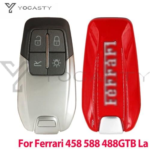 YOCASTY OEM Style Replacement Remote Car Key Shell Case Cover Fob With Logo For Ferrari 458 588 488 GTB