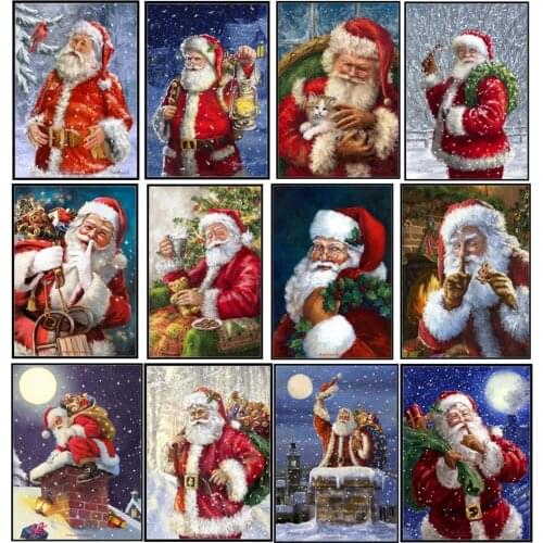 Embroidery Counted Cross Stitch Kits Needlework - Crafts 14 ct DMC DIY Arts Handmade Decor - Santa Claus Collection 3