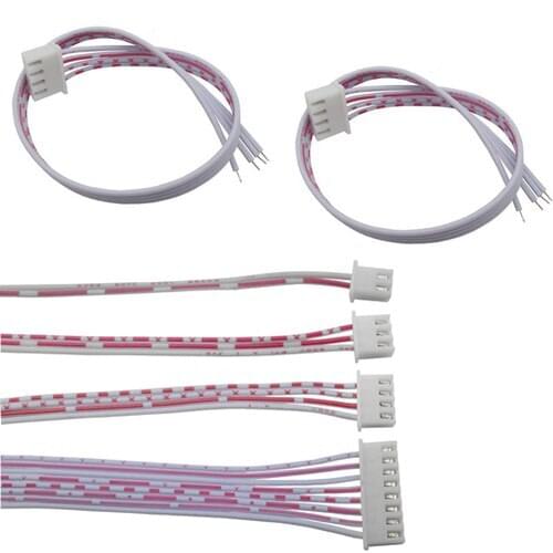 100Pcs 40cm 2P 3P 4P Single XH2.54 Header AWG26 Red White Wire Cable