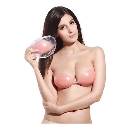 2015 Ladys Sexy Silicone Bra Invisible Push Up Strapless Backless Gel Self-Adhesive Bra Cup A,B,C,D Freebra for wedding&party