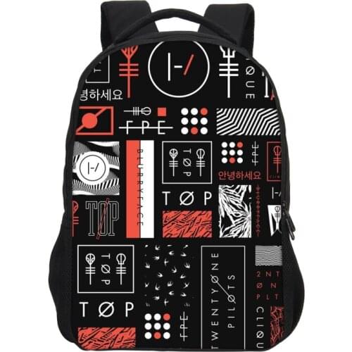2019 VEEVANV Children School Backpacks for Boys Daypacks Fashion Twenty One Pilots Printed Mochila Cartoon Bookbag Shoulder Bags