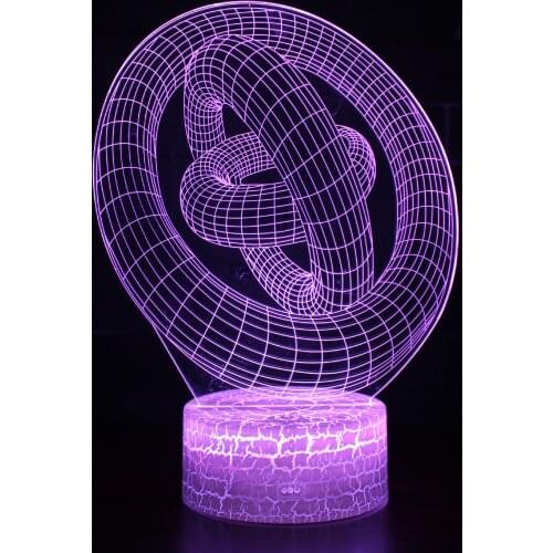 Abstract Remote Control 3d Led Desk Lamp Creative Plug In Colorful 3d Night Light White Base Lovely 7 Color Change Table Lamps