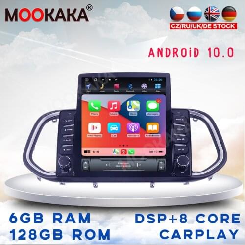 For Kia KX3 2014+ Car Multimedia Stereo Tesla Screen Android 10 Player Carplay GPS Navigation Head Unit DVD