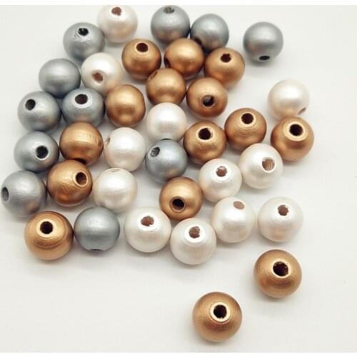DIY 8/10/12mm Natural Wooden Beads Round Ball Loose Wood Spacer Beads for Jewelry Making Accessories 50-200pcs perle