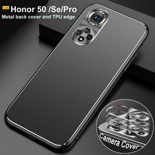 For Huawei Honor 50 Pro Case Luxury Soft Bumper Shockproof Metal Phone Case For Honor 50 SE Case Camera Protection Case Cover