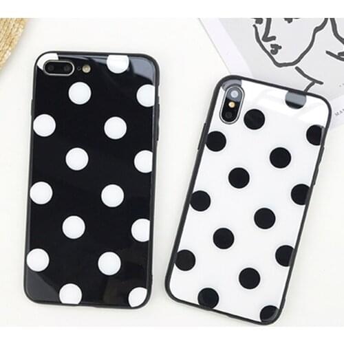 For OPPO Reno 4 2F 2Z ace 2 Z 3 Pro Case Vintage Wave point Hard Tempered Glass Cover For OPPO Reno 10x zoom K1 K3 k5 A7X Funda