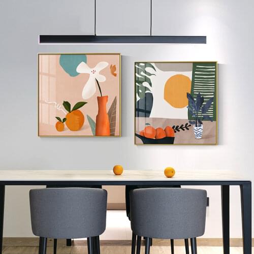 Restaurant Home Decoration Nordic Style Sofa Background Wall Poster Dining Room Modern Minimalist Restaurant Printing Paintings