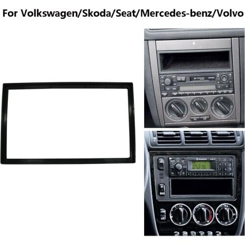 Double 2 Din Audio Fascia for VW Passat B5 Bora Golf IV Radio CD GPS DVD Stereo CD Refit Panel Dash Mount Installation Frame Kit