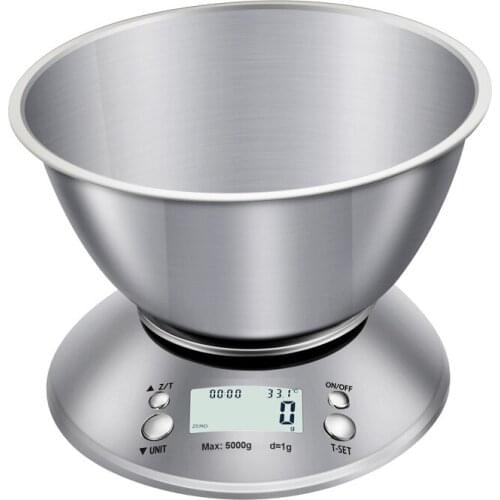 5Kg/1g 3kg/0.1g Kitchen Scale with removable tray SS Food cooking fruit Electronic digital Balance Measuring LCD Weighing tools