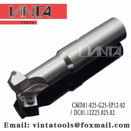 Free shipping CMD01-025-G25-SP12-02 Chamfer milling tools for Inserts SPMT120408