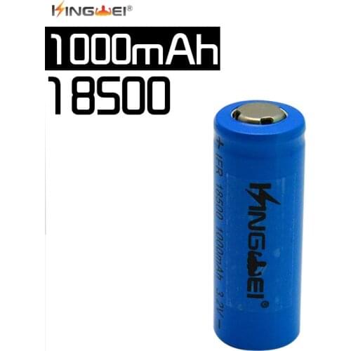 Kingwei 10pcs High quality LiFePO IFR 18500 lithium iron phosphate 3.2V LFP 1000mAh Rechargeable chargeable Battery Cell