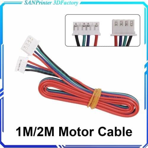 3D Printer Motor Cable Connector 4pcs/lot 1M/2M DuPont line HX2.54 4pin to 6pin White Terminal 4pin Stepper Motor Cables