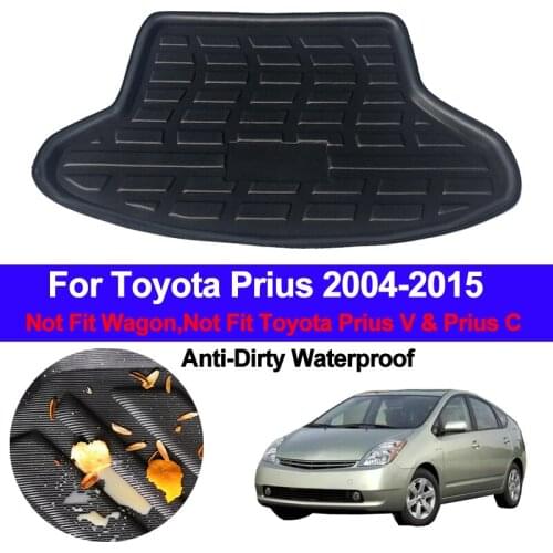Rear Boot Cargo Liner Tray Trunk Floor Carpet Mats Mat Carpets Pad For Toyota Prius 2004 - 2013 2014 2015 Hatchback Liftback