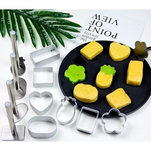 Creative Pineapple/Flower/Pineapple Cake Mold Stainless Steel Biscuit Cut Mold Baking Fruit Cut Cake Mold Pressure Cutting Die