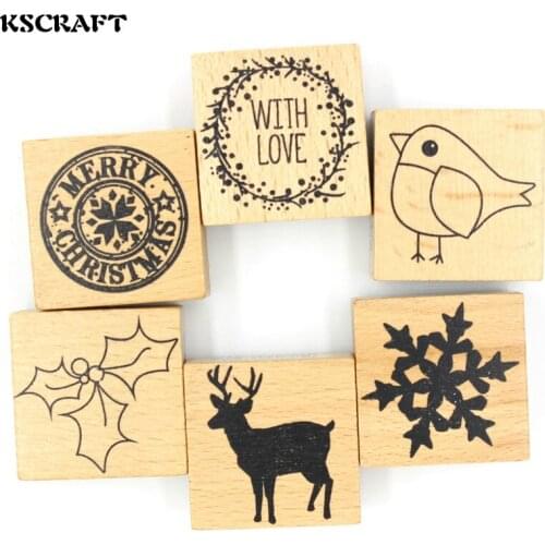 KSCRAFT Wooden Stamps for DIY Scrapbooking Planner/Card Making/Kids Crafts Decoration Supplies