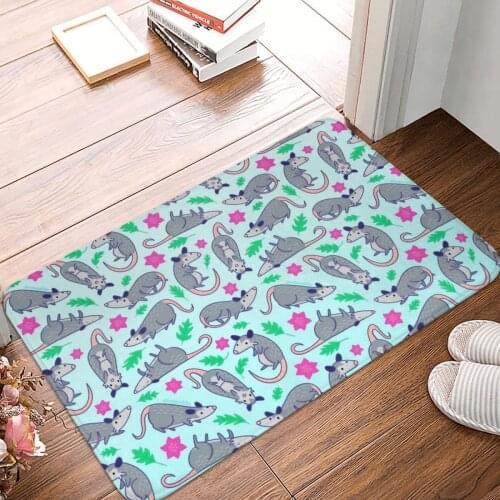 Opossum Doormat Carpet Mat Rug Polyester Non-Slip Floor Decor Bath Bathroom Kitchen Bedroom 40*60