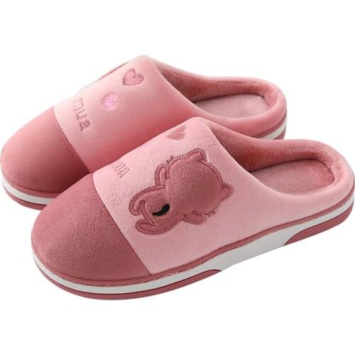 2021 New Home Indoor Slippers Winter Warm Shoes Soft Plush Floor Cotton Slippers Women Men Shoes Non Slip Comfy Shoes For Couple