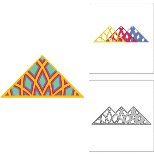 New Layered Diamond Flag Frame 2021 Metal Cutting Dies for DIY Scrapbooking and Card Making Embossing Decorative Craft No Stamps