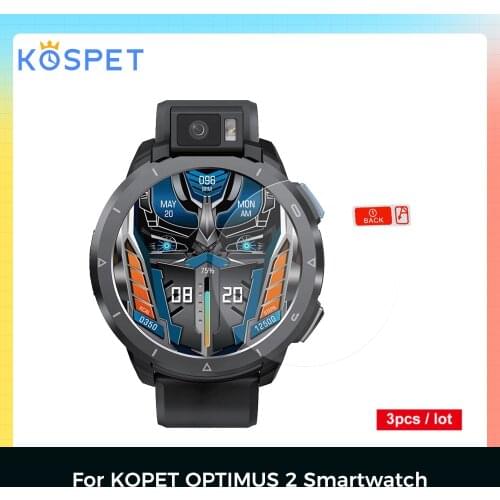 Original 3pcs= lot Protective Film For KOSPET OPTIMUS 2 Smart Watch Men Smartwatch Screen Protector Cover Protection Not Glass