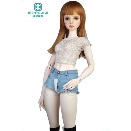 Fits 58--60cm 1/3 BJD SD DD Dolls clothes toys Ball Jointed Doll Plaid shirt, jeans Girls gift